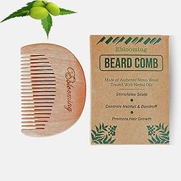Eblooming Neem Wooden Comb for Beard and Hair Styling- Infused with Nourishing Neem Oil for Ultimate Detangling, Frizz Control, Enhanced Shine, and Healthy Beard- Lightweight, Pocket-Sized, Elegant Design (Beard Comb)-51