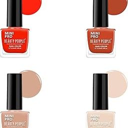 BEAUTY PEOPLE Mini Pro Nail Polish Set, 4 Colours, 5 ml Each (S_135_190_194_195, 5 ml)-image-3