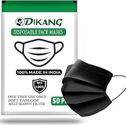 DIKANG 3 Ply Surgical Masks Disposable with Nose Clip | Non-Woven Fabric 3 Ply Disposable Surgical Face Mask | Use and Throw Face Mask for Men & Women-18