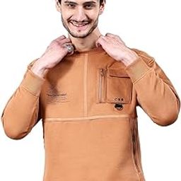 Men Regular Fit Placement Print Crew Neck Overhead Sweatshirt-picture-10