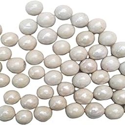 Marble Set -Vibrant Decorative Marbles for Crafts, Games, and Home Décor – Perfect for Kids, Collectors, and Creative Projects | White Colour | 50 |-image-81