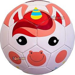 Toyshine Edu-Sports Kids Football Soccer Educational Toy Ball, Size 3, 4-8 Years Kids Toy Gift Sports - Unicorn, White - Faux Leather-image-49