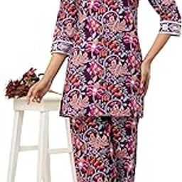 Women Co-ord Set, V-Neck Short Kurti With Pant, Kurta Set For Women-image-85