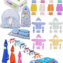 Toddylon 56 in 1 New Born Baby Products All | Gift Packs | Maternity Kit | Baby Clothes | Baby Bedding | Essentials Items | Baby Shower | Infants Combo (Multicolor, 0-6 Months)-image-89