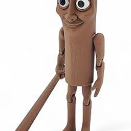 Tung Tung Tung Sahur Action Figure | 6-Inch Meme Toy | Italian Brainrot Collectible | 3D Printed Articulated Model with Bat | Funny Viral Figurine Gift | Brown (Pack of 1)-23
