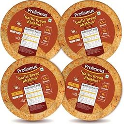 Prolicious 2X Protein Garlic Bread Khakhra | NO Palm Oil | Crispy | Ready to Eat | Flavourful | High Protein Healthy Anytime Snack –170grams-image-69
