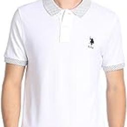 Men's Ribbed Collar Pure Cotton Slim Fit Polo Shirt-image-48