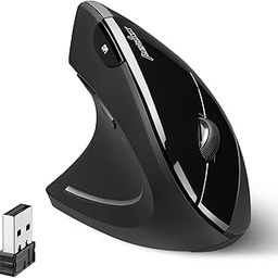 Perixx Perimice-713L Left Handed Ergonomic Vertical Wireless Mouse - 800, 1200, 1600 Dpi Recommended with Rsi User-32