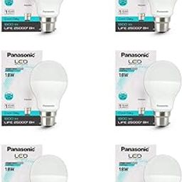 Panasonic 18W LED Spherical Bulb, B22 Cool Day Light Bulb 6000K (Pack of 6)-15