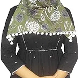 switchon Export quality Cotton Innovative scarf Hijab mask with closer Hook and Loop Tape- Multi-picture-21