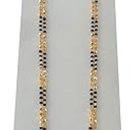 Designer Gold Plated Long Chain Black Beads Mangal Sutra Tali/Tanmaniya/Nallapusalu/Mangalsutra for Women-image-47