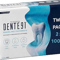 Dente91 Enamel Pro Toothpaste| Sensitivity Relief | Repairs Cavities | Fights Gum Disease | Reduces Bad Breath | Strengthens Enamel | SLS Free | Fluoride Free | Paraben Free | Pack of 2, 2 X 100g-32