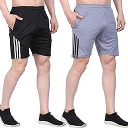 Men Lycra Blend Casual Shorts Both Sides 2 Pockets with Zipper (Pack of 2)-image-67