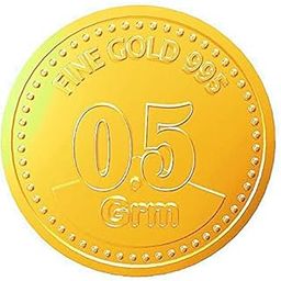 0.5gm Euphoria Jewellery by A Himanshu pure 24KT gold coin in 995 finese-image-21