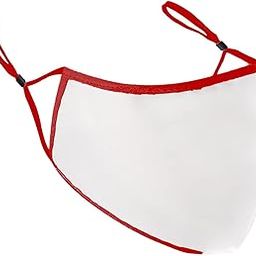 Reusable Face Mask Cover With Visible Transparent Clear Window Red | Other Vision Care | Vision Care-33