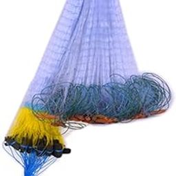PURKAIT Fishnet 1.5 Finger 35mmGILLNET MUD Sinker,Height 3F,UPLENGHT50F,DOWNLENGHT100F Fishing Net (Blue)-picture-2