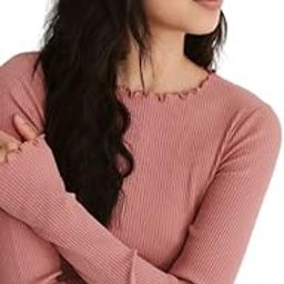 Women's & Girl's Regular Babylock Full Sleeve Ribbed Top-image-1