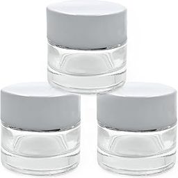 Happy Packaging 10 Gm Round Empty Glass Cosmetic Cream Container | Jars With White Cap And White Inner Lids For Creams| Balms | Face Scrub | Body Cream Etc (3)-32