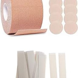 Combo of Breast Lifter Waterproof Tape- Boob Tape for Women, 10 Disposable Nipple Cover/Nipple Pasties for Women, 34-36 Double Sided Tape for Clothes-29