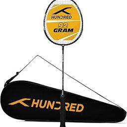HUNDRED Aluminium Powertek 200 Badminton Racket with Head Cover (95G, Black)-picture-15