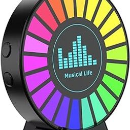 WOPIX RGB Music Sound Pickup Rhythm Light – Voice Controlled LED Ambient Lamp with Type-C Charging | Car & Home Party 3D Sound Activated Atmosphere Light-0