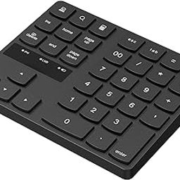 SMARTTECH RGB LED Numpad Advanced 2.4GHz Wireless Connection Slim Numeric Keyboard Portable Mini Number Keypad for Laptop Computer PC-1 Year Warranty, Black-image-92