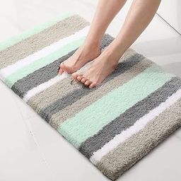 SR CREATIONS (20x32inch,Green Rectangular MicroPolyster Washable Soft Shaggy Absorbent Anti Skid Floor Door Mats for Entrance of Home/Bathroom/Bedroom/Kitchen/Livingroom/Hall/Hotel/Office-image-39