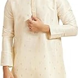 Men's Art Silk Thread Embroidered Sequined Kurta (1pc)-image-82