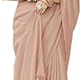 Women's Jute Cotton Saree with Blouse (SRHIW12, Brown)-image-5