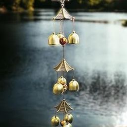 WARMINGO DE 9 Bells Wind Chime for Home Positive Vibes | Wind Chimes for Balcony Garden Positive Energy | Fengshui Vastu Bell Hanging (X Large)-image-28