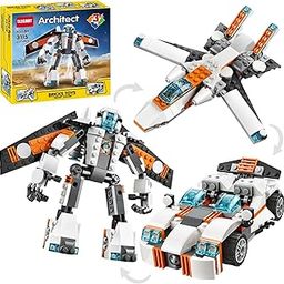 Elecart Future Flyers 3 in 1 Architect Brick Toys 237+ Pieces Age 6+ Building Block Toy Set -Educational DIY Toys for Kids-13