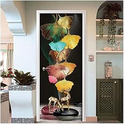 BP Design Solution Lisai Vinyl Door Sticker Wallpaper for Door, Almirah, Table, Ac, Fridge 36x 78 inch-image-53