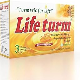 Lifeturm Turmeric for Life Capsules Nano Curcumin & Ginger Extracts For Pre-diabetics & Dry Eye - Cardiac Wellness & Cholesterol control - For Chronic Fatigue & Muscle Weakness - 30N capsules-image-84
