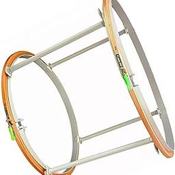 BestUBuy 2 in 1 16 and 18 Inch Aari Stand White Color with 16 and 18 Inch Wooden Ring-image-97