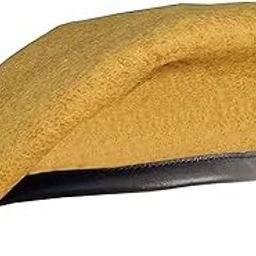Unisex French Woolen Beret Cap, Traditional Rajputana Army Style Berets Hat For Men & Women (Khaki), Free Size-image-27