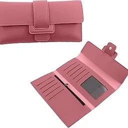 kraptick Women's Wallet -Stylish and Compact Purse Clutch Wallet for Women, Stylish Card Coin Holder, Debit Card Holder, Money Organizer and Travel Wallet for Women with 13 Slots (Dark Pink)-picture-29