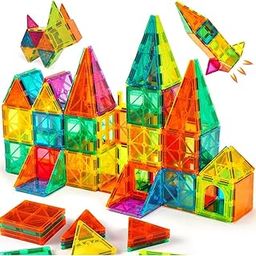 Wembley Magnetic Tiles for Kids|Constructing&Creative Learning Educational Brain Development Toys|Magnetic Building Blocks for Kids-Stem Learning Kit- Toys for Kids (48pcs),Multicolor-image-33