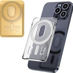 Magnetic Card Holder Case, Frosted Back Access, Strong Magnet Feature, Compatible with iPhone iOS & Smart Mobiles (Yellow)-image-93