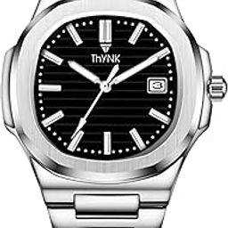 Analog Men's Stainless Steel Watch with Black Dial & Date Display | Luxury Casual Wrist Watch for Men-55