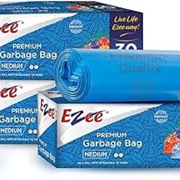Ezee Blue Garbage Bags Medium 90 Pcs | 30 Pcs x Pack of 3 Rolls | 19 x 21 Inch | Dustbin Bags/Trash Bags/Dustbin Covers for Wet and Dry Waste-28