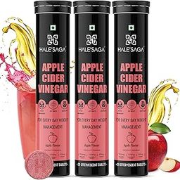 Halesaga Apple Cider Vinegar Tablets for Weight Loss - 100% Pure ACV with Pomegranate Extract and Vitamin C, Help in Weight Management, Gut Health & Keep Metabolism Healthy - 60 Effervescent Tablets-image-37