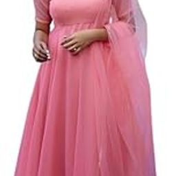 Women's Heavy Georgette Embroidered Gown with Dupatta | Full-Stitched Anarkali Style | Sequin Zari Work-picture-11