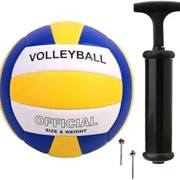 Swastik Enterprises Volleyball with Ball Pump (Suitable for Practice/Match/Beach) + 2 Free Air Needle-image-76