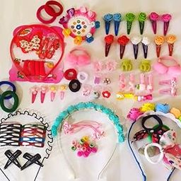 Aliza Hair Accessories Combo for Kids School Girl Baby Girls Rubber Bands Easy to use in Styling Fashion Accessories 70pcs (Multicolour)-picture-22