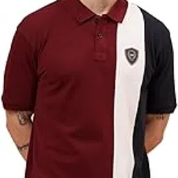 cantabil T-Shirt for Men l Breathable & Soft with Color Fastness Regular Fit Poly Cotton Fabric Colour Block Pattern (P_MTSH00776)-picture-10