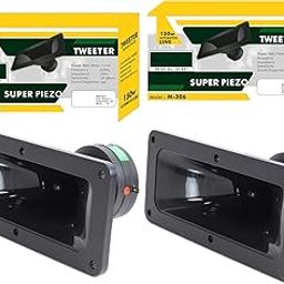 TECH-UNIQUE 150W Automotive Line Super Piezo Tweeter – Set of 2 | High-Power, Heavy-Duty Audio Tweeter for Cars & Vehicles-32