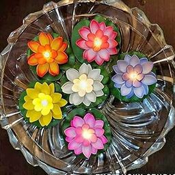 SHOPECOM Water Floating Diyas Smokeless Flameless Candles Lotus Flowers Led Tea Light Candle for Pool, Pond, Glass Water Bowl, Festival, Diwali Decoration, Home Decor Items (2 PCS)-image-74