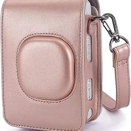 ZENKO Protective Camera Case for Instant Mini Liplay Leather Bag with Adjustable Shoulder Strap- Blush Gold-32