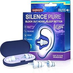 Ear Plugs for Sleeping - Soft Reusable Gel Ear Plugs for Noise Reduction & Focus, 3D Oval Noise Cancelling Design (35dB), Ideal for Side Sleepers - 2 Pairs (S + M/L)-image-79