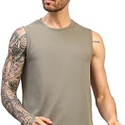 Slim Fit Waffle Knit Polyester Sleeveless T Shirt for Men - Sando Vest Tank Top Muscle Tee for Casual Wear, Gym, Training, Running-image-14